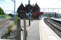 Stone looking south. The line to the left is the Lichfield route and that to the right is to Stafford. The platforms on the Lichfield route have been removed. It looks a bit like standing on the prow of a ship here.<br><br>[Ewan Crawford 10/09/2009]