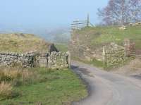 This is the remains of a bridge where the Stainmore line crossed the minor road from the Slip Inn to Tufton Lodge. Taken March 2007.<br><br>[John Thorn /03/2007]