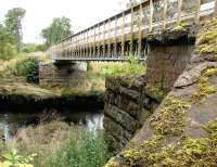 The new Gartrenich Bridge over the Forth on the long closed Aberfoyle branch, photographed on 8 September 2009. The new bridge sits on the abutments of the original structure built for the opening of the line in 1882. The former branch is now a popular walking and cycling route.<br>
<br><br>[Alan Dowsett 08/09/2009]