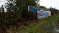 On the rear of the northbound platform shelter at Marishes Road station is an interesting mural of LNER A4 'Mallard' in garter blue with a headboard for the Scarborough Spa Express. Although the engine has hauled this train in Preservation, I doubt that it has at anytime in its life passed through Marishes Road which closed to passengers in 1965.<br><br>[John McIntyre 23/10/2009]