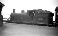 Looking east from the pier platform at Craigendoran in July 1959 as class C15 no 67474 prepares to move off with the push-pull train for Arrochar and Tarbet. <br><br>[Robin Barbour Collection (Courtesy Bruce McCartney) 29/07/1959]