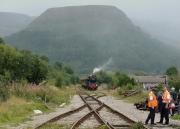 76019 on a steam special at Treherbert in September 2001. This run-round loop is beyond the station towards the Rhondda and Swansea Bay line that originally went through a long tunnel to the Afan Valley.  <br><br>[John Thorn 02/09/2001]