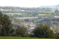 Hengoed Viaduct on the (now closed) line that crossed the valleys from  Pontypool to Neath, seen in 2006.<br><br>[John Thorn 08/09/2006]