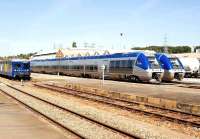 The local SNCF maintenance depot at Saintes, with a large number of modern DMUs on site on 8 September 2009.<br>
<br><br>[Peter Todd 08/09/2009]