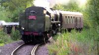 Britannia Pacific no 70013 <I>Oliver Cromwell</I> makes history on 1 October 2009 by travelling to NYMR Grosmont via the Esk valley line. The locomotive arrived running tender first, complete with support coach.<br><br>[Colin Miller 01/10/2009]