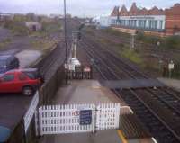 Who said our railways have been rationalized out of all recognition? Here we have a short bay and station sidings on the left [see image 19856], a barrow crossing in the foreground, an industrial siding (into <I>Brush</I> - above the feathers) in the background, and a four-track main line. The area once occupied by sidings on the left is shortly to host 122 new dwellings. Notice the abbreviation of the <I>Falcon</I> works on the right, to about half the previous length.<br><br>[Ken Strachan 13/11/2009]