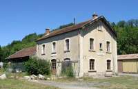 Chalabre former station on the former Mirepoix - Lavalenet branch line in October 2009.<br><br>[Alistair MacKenzie 05/10/2009]