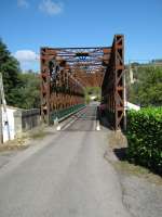 Looking across Chalabre railway bridge on the former Mirepoix - Lavalenet branch line.<br><br>[Alistair MacKenzie 05/10/2009]