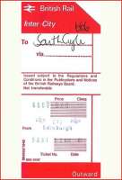 You only have my word for this, but I did buy this ticket on South <br>
Gyle's opening day, 9 May 1985 [see image 19642]. Unfortunately the previous customer must have bought an advance ticket, and the mechanical machines of the time didn't default to that day's date for a new sale. Unlike other station openings around this time there was no commemorative ticket, and not even - it would seem - a pre-printed ordinary ticket. I had to say <I>South Gyle</I> to the ticket clerk three times as if she had never heard of the place. <br>
<br><br>[David Panton 09/05/1985]