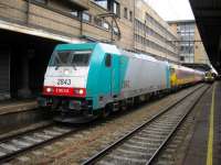 A Brussels - Amsterdam service prepares to leave Brussels Midi station on 7th October 2009.<br><br>[Michael Gibb 07/10/2009]