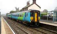 156487 departs from Haydon Bridge with a service to Carlisle on 17 October 2006.<br><br>[John McIntyre 17/10/2006]