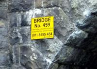 Bridge sign at Laytown, County Meath, September 2009.<br>
<br><br>[John Steven 02/09/2009]