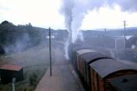 A northbound goods attacks the 1 in 84 out of Grantown-on-Spey West in 1961 on the long climb towards Dava Summit.               <br><br>[Peter Oliver Collection (Courtesy David Spaven) //1961]