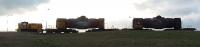 Two torpedoes on the move from the Redcar Blast Furnace to Lackenby Steelworks along the Hot Metal Road.<br><br>[Ewan Crawford 20/03/2004]