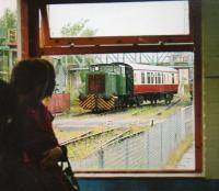 This diesel-hydraulic shunter used to haul coal from Snibston Colliery to sidings adjacent to the Leicester-Burton line. It is now reduced to hauling a single coach full of grockles. Seen from the weighbridge office (part of the colliery tour; unlike Big Pit at Blaenavon, this is entirely above ground).<br><br>[Ken Strachan 17/05/2009]