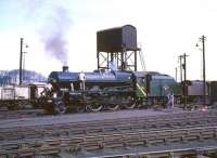 45593 <I>Kolhapur</I> receives the <I>Special</I> treatment at Kingmoor shed prior to taking a return excursion back over the S&C. Probably photographed around 1966/7 when the Jubilee was used by Holbeck shed to handle many of the Settle & Carlisle line steam specials that ran during the period. [With thanks to John McIntyre]<br>
<br><br>[Robin Barbour Collection (Courtesy Bruce McCartney) //1966]