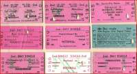 Selection of pasteboard tickets from central Scotland dating from the mid 1980s<br><br>[David Panton //]