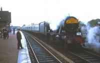 The LCGB <I>Two Cities Limited</I> railtour stands at Sankey for Penketh station on 23 June 1968 behind Stanier 8F 2-8-0 no 48033. The special was making a photostop on its way from Liverpool Lime Street to Manchester Victoria.<br><br>[Robin Barbour Collection (Courtesy Bruce McCartney) 23/06/1968]