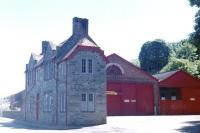 The former depot of the Rothesay Tramways Company seen in 1989. Founded in 1902, the tramway once carried passengers to Port Bannatyne, thence across the island to Ettrick Bay. The tramway finally closed in 1936.<br>
<br><br>[Colin Miller //1989]