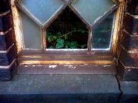 Detail of goods shed window, Wellingborough, 9 December 2009.<br><br>[Ken Strachan 09/12/2009]