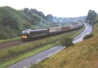 A <I>Peak</I> at Neilston with a southbound train in 1967 <br><br>[Colin Miller //1967]