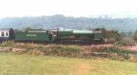 SR 4-6-0 no 850 <I>Lord Nelson</I> eastbound with a special at Nab Wood in September 1982 approaching Saltaire station.<br><br>[David Pesterfield /09/1982]