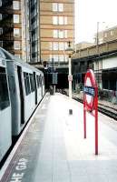 Looking north from the Metropolitan platforms at Baker Street in July 1994 with A60 stock at Platform 2 about to head off into Metroland.<br><br>[David Panton 08/07/1994]