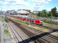 Hamburg express entering Lubeck Station in July 2009. <br><br>[John Steven /07/2009]