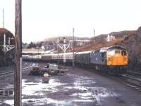 Train from Inverness arriving at Kyle of Lochalsh in August 1972 behind D5346.<br><br>[Colin Miller /08/1972]