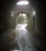 Looking out under the bridge carrying the Midland main line to London, towards the GNR from Dunstable (R) to Hatfield (L), near the former Luton Hoo (GNR) and Chiltern Green (MR) stations.<br><br>[Ken Strachan 28/12/2009]