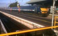 Driving van trailer 82.203 heads the 13.01 to King's Cross past the North bay at Grantham <br><br>[Ken Strachan 28/12/2009]