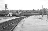 The 1740 train to Kyle of Lochalsh about to depart from Inverness in August 1966.<br>
<br><br>[Colin Miller /08/1966]