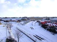 Inverness Station on New Year's Day 2010 with a train in every platform and not a soul to be seen. 158724 is on the extreme right.<br><br>[John Gray 01/01/2010]