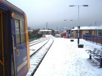 Looking towards the buffer stops at Morecambe. The headshunt, loop and self acting points were installed to allow running round of Heysham flask trains but are rarely used now that these run <I>top and tailed</I>.  <br><br>[Mark Bartlett 05/01/2010]