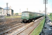 A westbound DMU for Glasgow Queen Street about to pass Saughton Junction in June 1958.<br><br>[A Snapper (Courtesy Bruce McCartney) /06/1958]