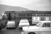 Scene at the original Fort William station by the shores of Loch Linnhe in 1968, with D6103 having drawn forward into the headshunt. Unfortunately, this attractive lochside station was swept aside to make way for a new dual-carriageway in the 1970s, with passenger trains thereafter terminating at a rather nondescript two-platform station half a mile to the north east. <br>
<br><br>[David Spaven //1968]