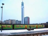 First light and fresh snow at Birmingham Snow Hill on 11 January and 150124 (and the 3-car unit to which it was coupled) have unloaded their commuters in front of the BT Tower before going forward on the Kidderminster line.<br><br>[Mark Bartlett 11/01/2010]