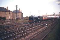 Haymarket A2 Pacific no 60519 <I>Honeyway</I> is about to take a train past Saughton Junction on the first day of August 1957 and will soon start to turn north towards the Forth Bridge.<br><br>[A Snapper (Courtesy Bruce McCartney) 01/08/1957]