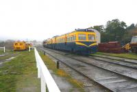 Scene at Daylesford, Victoria, terminus of the 5ft 3in gauge Daylesford Spa Country Railway, photographed in monsoon rain in May 2009. Ironically, just a few months before this, the wildfires had destroyed about one and a half km of their track.<br><br>[Colin Miller 25/05/2009]