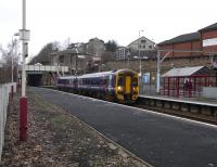 Springburn - 158 718 with a Cumbernauld service on 20 January 2010<br><br>[David Panton 20/01/2010]