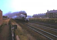 60009 <I>Union of South Africa</I> passing Saughton with a special on the Forth Bridge route in the mid 1970s.<br><br>[Neil McWilliam //]