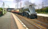 A4 Pacific no 60011 <I>Empire of India</I> takes a southbound ECML service through Joppa on 10 June 1958.<br><br>[A Snapper (Courtesy Bruce McCartney) 10/06/1958]