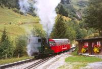 Scene at Planalp on the Brienz Rothorn Railway, Switzerland, in September 1994. <br><br>[Peter Todd 15/09/1994]