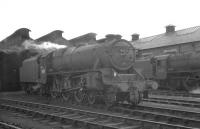 Black 5s at Carstairs. 45217 and 45245 at the west end of 64D Carstairs in the the summer of 1965. [See image 1189]<br><br>[K A Gray 25/08/1965]