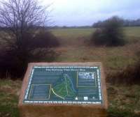 The Newport Pagnell Railway Company succeeded in building a branch to their town from Wolverton, but failed to connect it to Olney on the Bedford to Northampton line. Various earthworks, abandoned in 1871, offer mute testimony to this failed extension scheme. This view looks South-West towards the site of Newport Pagnell station [see image 27539] on Bury Field Common.<br><br>[Ken Strachan 22/01/2010]