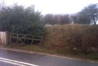 These sadly decayed gates on the South side of the level crossing once controlled access to the private sidings at Eastwood's Brickworks, which are now demolished. The left gate still has a padlock - finding the keyholder would be an interesting challenge. You might find he has a Clint in his eye...<br><br>[Ken Strachan 22/01/2010]