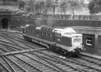 Deltic D9019 <I>Royal Highland Fusilier</I> leaves Waverley and heads for Haymarket shed in June 1963.<br><br>[Colin Miller /06/1963]