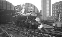 Stanier 8F 2-8-0 no 48033 photographed at Manchester Exchange on 23 June 1968 in connection with the LCGB (North West Branch) <I>Two Cities Limited</I> railtour. The special was shared with 73069 [see image 25335] which handled the middle section of the tour.<br>
<br><br>[K A Gray 23/06/1968]