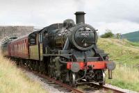 Ivatt 2MT no 46512 south of Broomhill on the Strathspey Railway on 22 September 2002.<br>
<br><br>[Bill Roberton 22/09/2002]