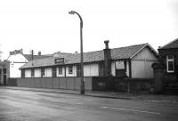 View north east across Craighall Road in early 1970 with the former Newhaven station building (closed to passengers 8 years earlier) playing host to a local joinery firm - and not a car to be seen! [With thanks to David Spaven]<br>
<br><br>[Bill Jamieson //1970]